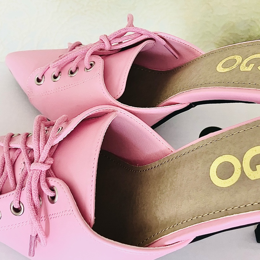 Ego ‘Sporty Spice’ Faux Leather Lace-up Stiletto Heels | Open-Heel | UK Size 4 - Picture 6 of 16